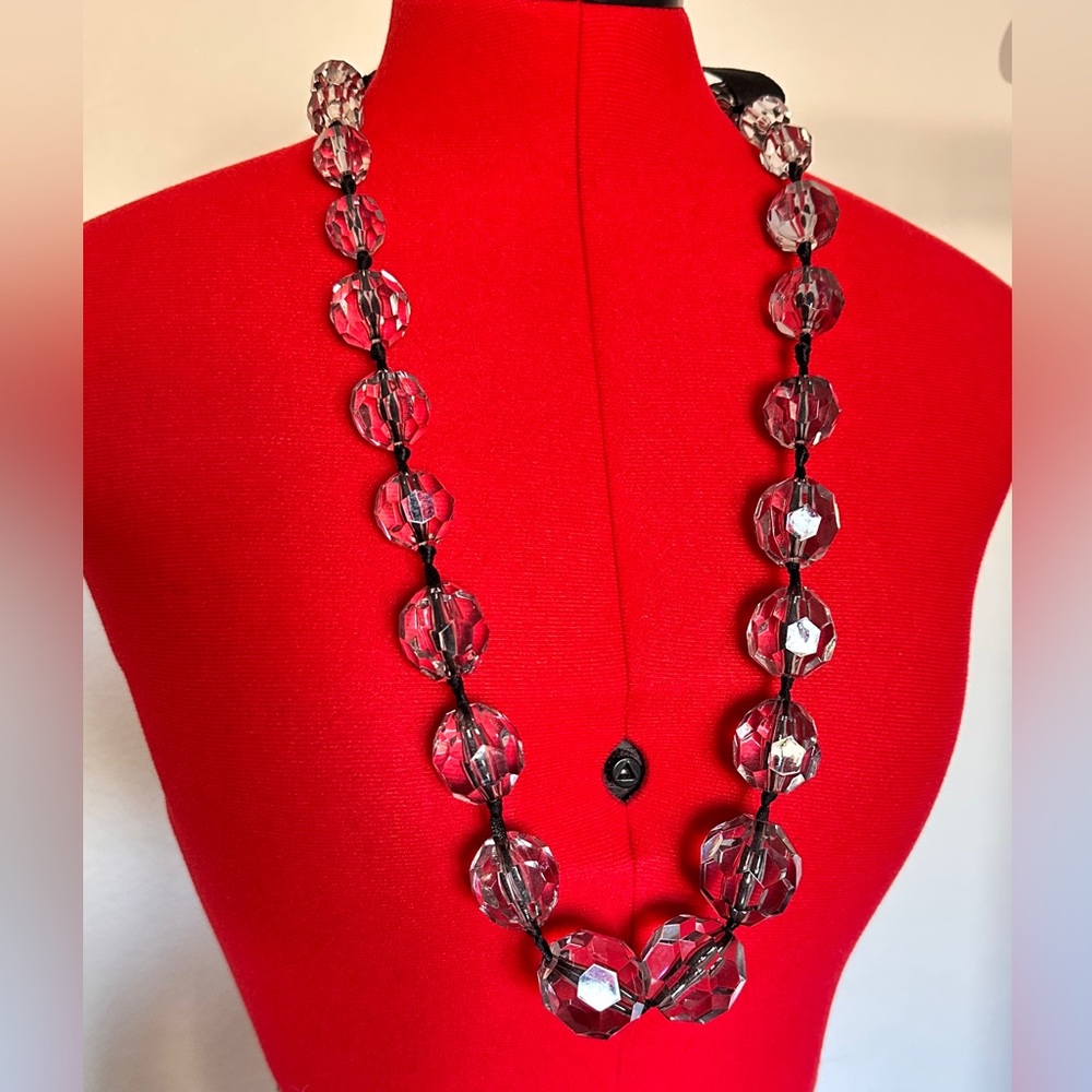 Next Clear Crystal Bead Necklace